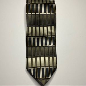 Giorgio Brutini Necktie Green Print 100% Silk